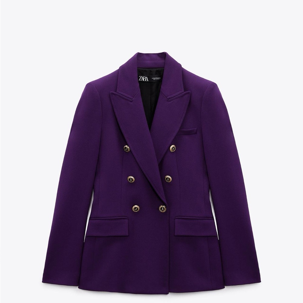 Zara Tailored Double Breasted Blazer